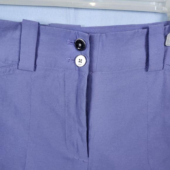 Nike Golf Fit Dry Women’s Purple Shorts Size 8 Flat Front Striped Sides Stretch - Picture 3 of 13